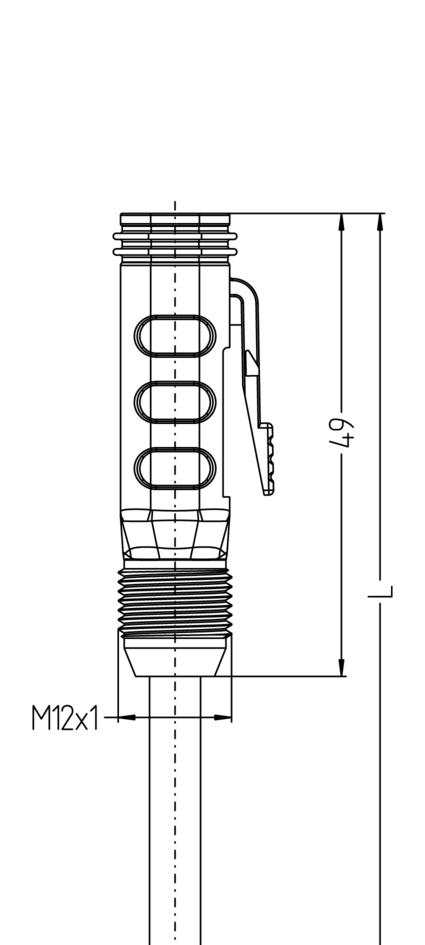 ET, female, straight, 2 poles, grip body with thread, Mobile Automation