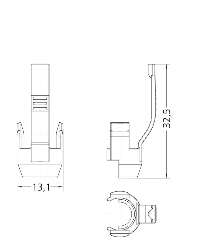 未锁定的夹装, RJ45, 紫, QTY 10