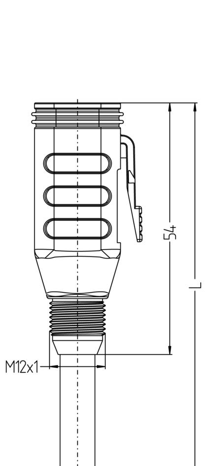 ET, female, straight, 6 poles, grip body with thread, Mobile Automation