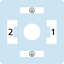 Valve connector, housing style A, straight, 2+PE bridged, varistor, sensor-/actuator cable