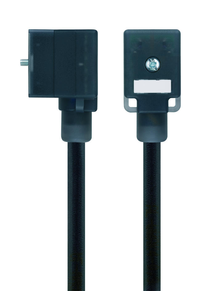 Valve connector, housing style BI, 2+PE, M12, male, straight, 4+PE, suppressor diode