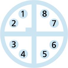Receptacle Double-ended cordset, M12, female, straight, 8 poles, X-coded, M12, male, straight, 8 poles, X-coded, shielded, Industrial Ethernet