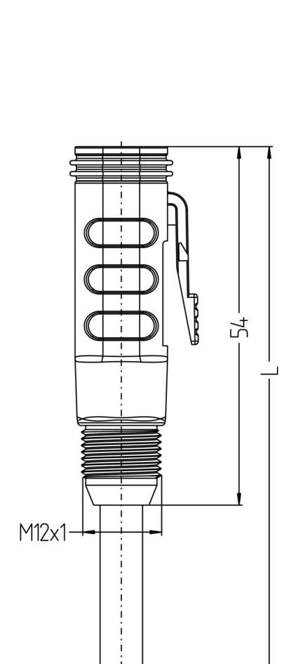 ET, female, straight, 4 poles, grip body with thread, Mobile Automation