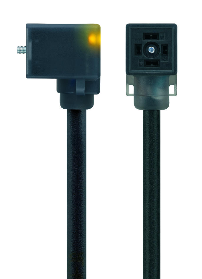 Valve connector, housing style CI, 2+PE bridged, z-diode, sensor-/actuator cable