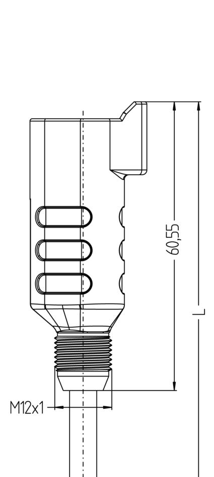 ET, male, straight, 3 poles, grip body with thread, Mobile Automation