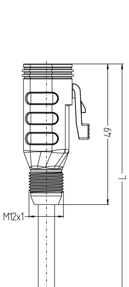 ET, female, straight, 3 poles, grip body with thread, Mobile Automation