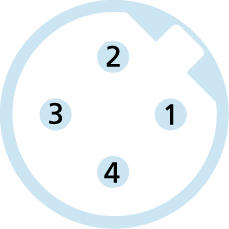 Termination connector, M12, male, straight, 4 poles, B-coded, Profibus