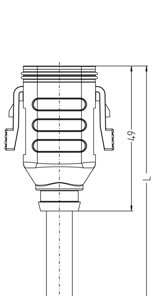 ET, female, straight, 8 poles, ET, male, straight, 8 poles, Mobile Automation