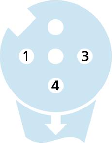 M12, Buchse, gewinkelt, 3-polig, Sensor-/Aktorleitung