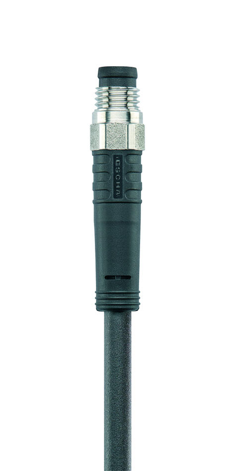 M8, male, straight, 4+PE, stainless steel, sensor-/actuator cable