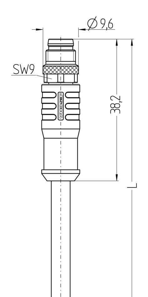 M8, male, straight, 4 poles, D-coded, M8, male, straight, 4 poles, D-coded, shielded, Industrial Ethernet