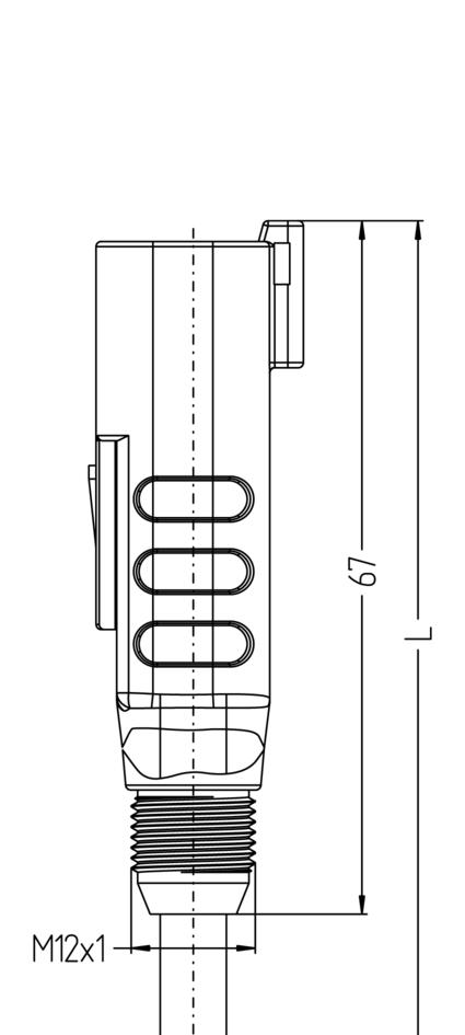 ET, Stecker, gerade, 4-polig, mit Gewindegriffkörper, Mobile Automation