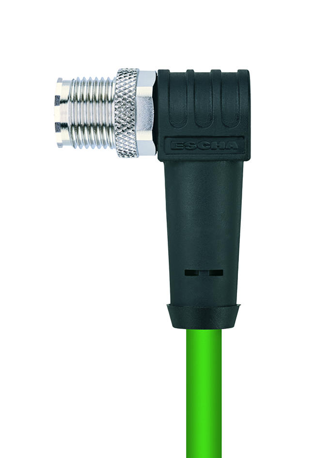 M12, male, angled, 8 poles, RJ45, male, straight, 8 poles, shielded, sensor-/actuator cable