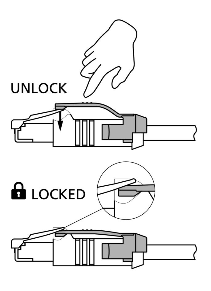 Unlocking clip, RJ45, yellow, QTY 10