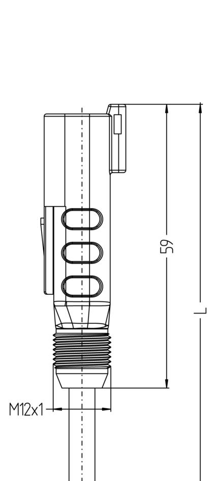 ET, male, straight, 2 poles, grip body with thread, Mobile Automation