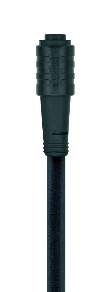 Ø8mm snap, female, straight, 4 poles, with locking mechanism, sensor-/actuator cable