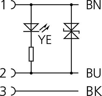 ET, 母头, 直型, 3针脚, 具有良好的耐油性和耐化学性, 带LED, Mobile Automation