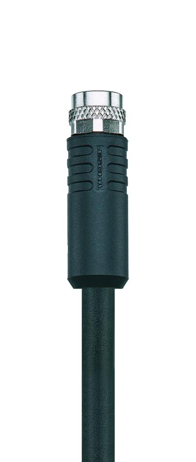 M8, female, straight, 8 poles, shielded, sensor-/actuator cable