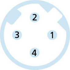 Flansch Verbindungsleitung, M12, Buchse, gerade, 4-polig, D-codiert, M12, Stecker, gerade, 4-polig, D-codiert, geschirmt, rail approved