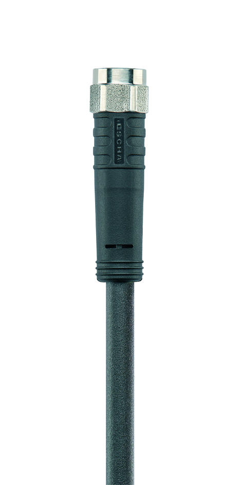 M8, 母头, 直型, 3针脚, 不锈钢, 传感器/执行器电缆