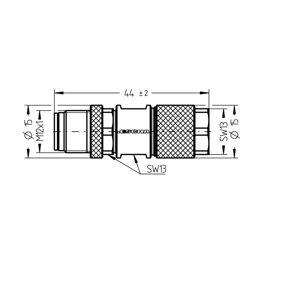 Field-wireable, M12, male, straight, 4 poles, crimp contact, shielded, rail approved, 250V 4A