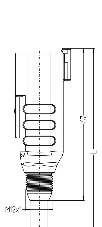 ET, male, straight, 6 poles, grip body with thread, Mobile Automation