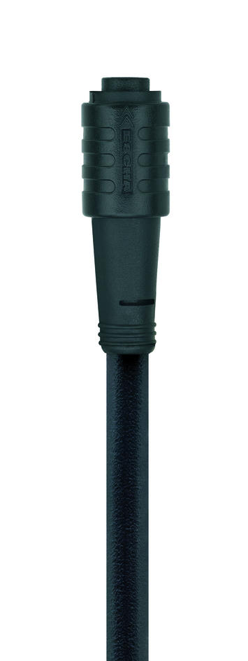 Ø8mm snap, female, straight, 3 poles, with locking mechanism, sensor-/actuator cable